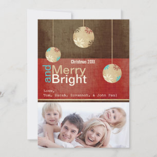 Merry and Bright Family Photo Card