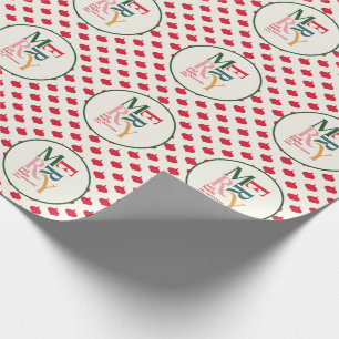 Merry and bright festive colourful Christmas Wrapping Paper