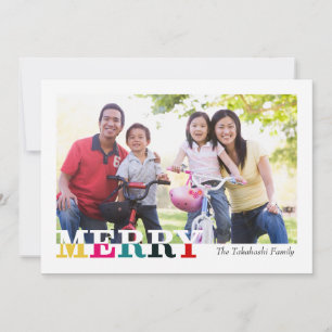 Merry and Bright Front and Back Holiday Card