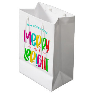 Merry and Bright Fun Festive Christmas Gift Bag