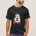 Merry And Bright Ghost Winter Vibes Christmas  T-Shirt<br><div class="desc">Merry And Bright Ghost Winter Vibes Christmas</div>