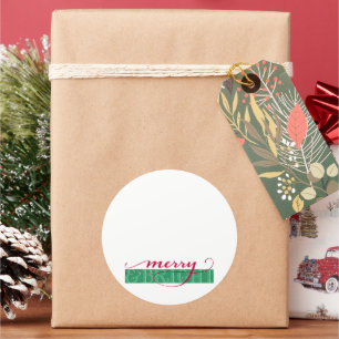 Merry and Bright Gift Tag Sticker