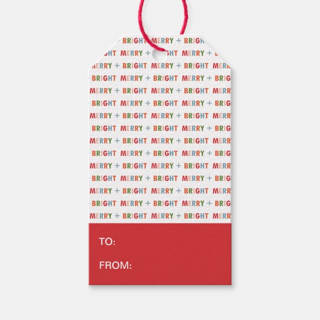 Merry and Bright Gift Tags (Front)