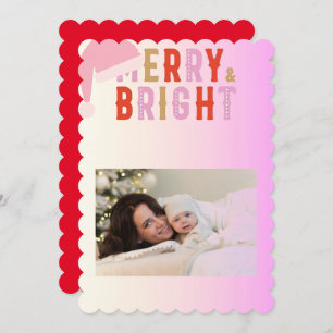 merry and bright greeting card Christmas