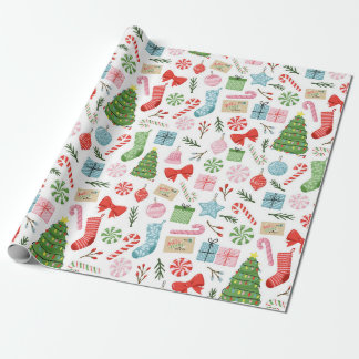 Merry and Bright Holdiay Fest Wrapping Paper