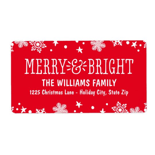 Merry and Bright | Holiday Address Labels