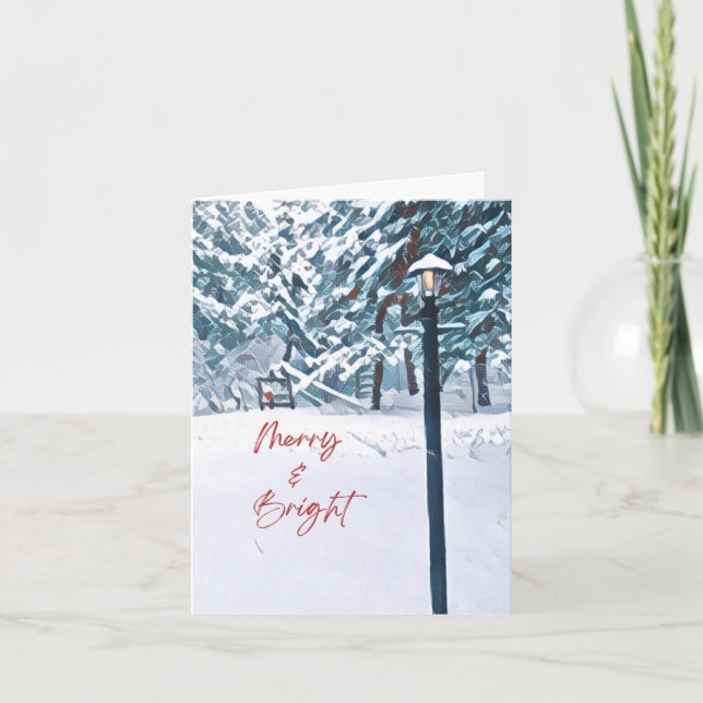 Merry and Bright Holiday Card (Front)