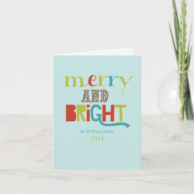 Merry and Bright Holiday Card (Front)