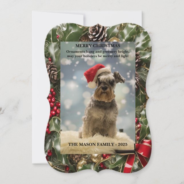 Merry and Bright Holiday Christmas Card (Front)