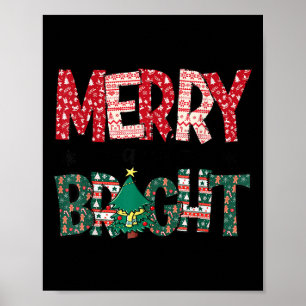 Merry And Bright Holiday Christmas Family  Poster