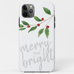 Merry and Bright Holiday Christmas Winterberry iPhone 11 Pro Max Case