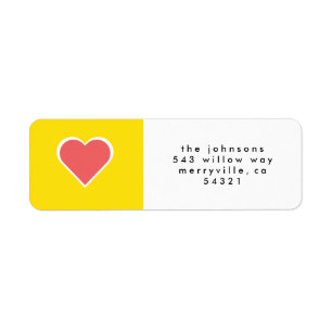 Merry and Bright Holiday Love Hear Address Label