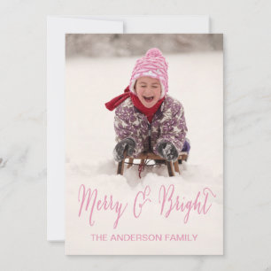 Merry and Bright   Holiday Photo Card