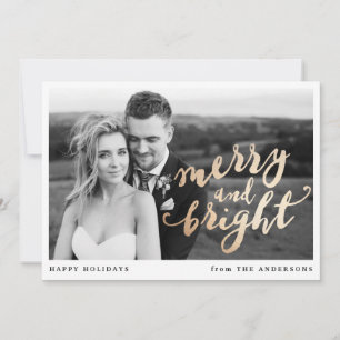 Merry and Bright   Holiday Photo Card