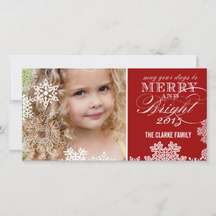 MERRY AND BRIGHT HOLIDAY PHOTO CARD
