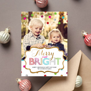 Merry and Bright Holiday Photo Christmas Card