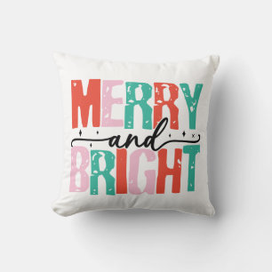 Merry and Bright Holiday Pillow