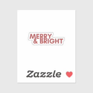 Merry and Bright Holiday Sticker