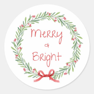 Merry and Bright Holiday Stickers 