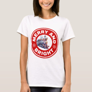 Merry And Bright Holiday Train T-Shirt