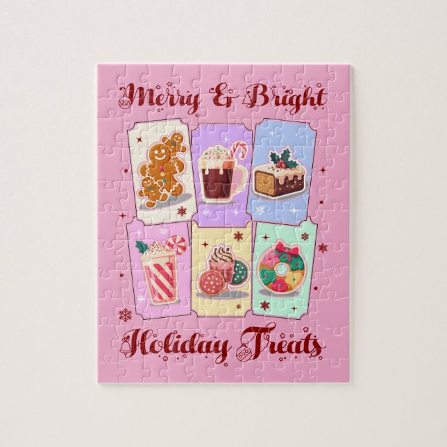 Merry and Bright Holiday Treats Christmas Dessert Jigsaw Puzzle (Vertical)