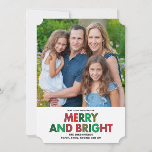 Merry and Bright Holiday Wishes Card