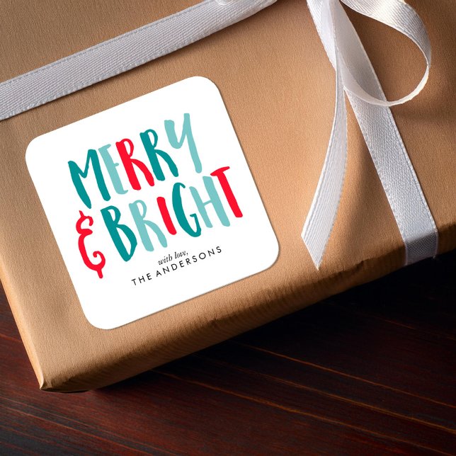 Merry and Bright Holidays Square Sticker (Creator Uploaded)