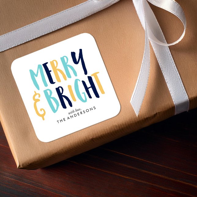 Merry and Bright Holidays Square Sticker (Creator Uploaded)