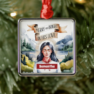 Merry and Bright in His Love Ornament