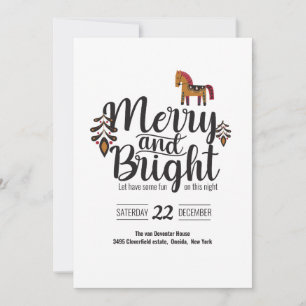 Merry and bright invitation