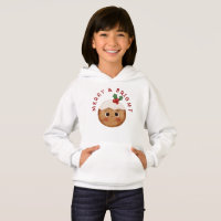 Merry and Bright Kawaii Christmas Pudding Hoodie