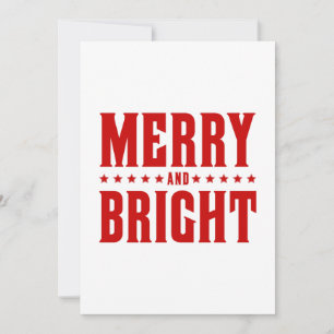 Merry and Bright Letterpress Style No. 507 Holiday Card