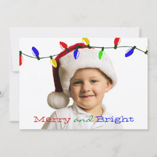 Merry and Bright Lights Holiday Photo Card