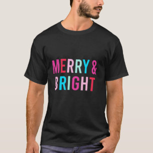 Merry And Bright Matching Mother Daughter Christma T-Shirt