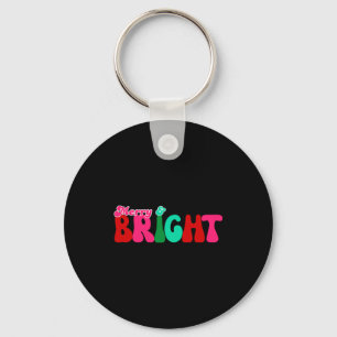 Merry And Bright Maximalist Peach Christmas Toddle Key Ring