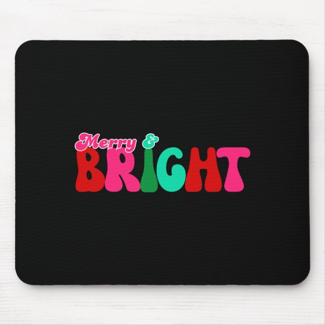 Merry And Bright Maximalist Peach Christmas Toddle Mouse Mat (Front)