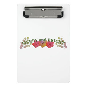 MERRY AND BRIGHT MINI CLIPBOARD