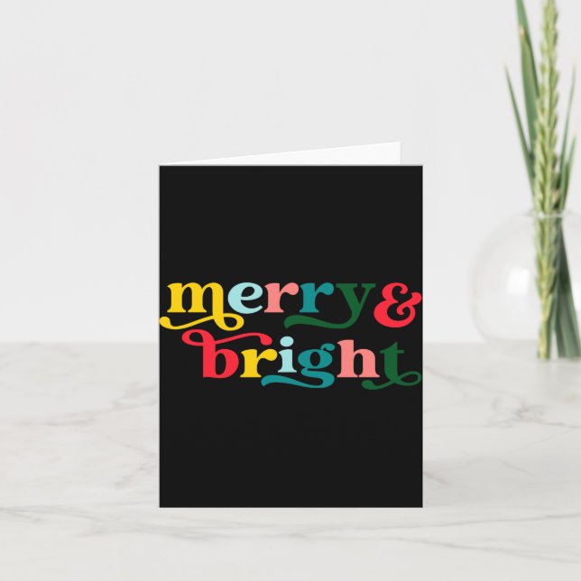 Merry And Bright Modern Christmas Womens  Card (Front)