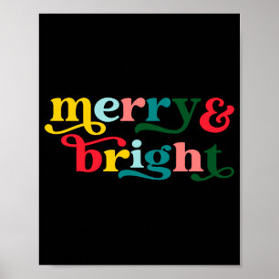 Merry And Bright Modern Christmas Womens  Poster