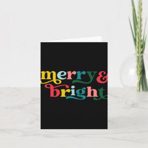Merry And Bright Modern Christmas Womens T Shirt  Card