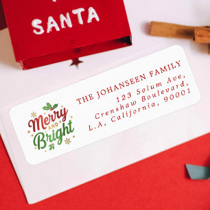 Merry and Bright Modern Holiday Festive Christmas