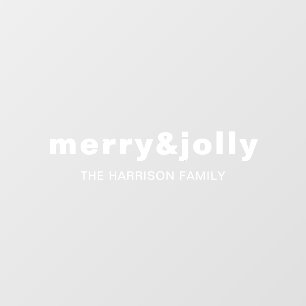 Merry and Bright Modern Minimal Christmas Design Window Cling