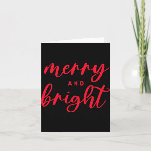 Merry And Bright Modern Red Womens Christmas _1  Card