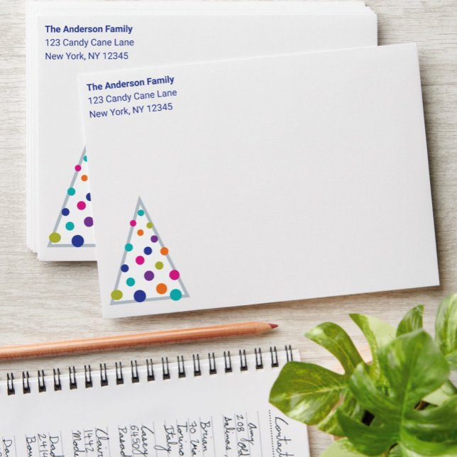 Merry and Bright Modern Tree Envelope (Creator Uploaded)