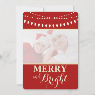 Merry and Bright Monogram Wedding Invitation