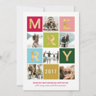 Merry and Bright Multi- PhotoHoliday Card
