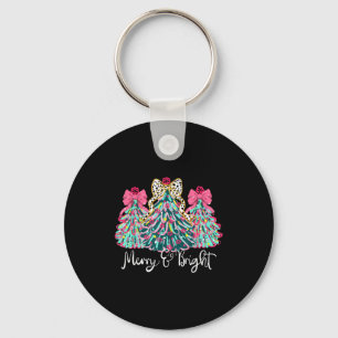 Merry And Bright Nk Christmas Tree Xmas Holiday Wo Key Ring