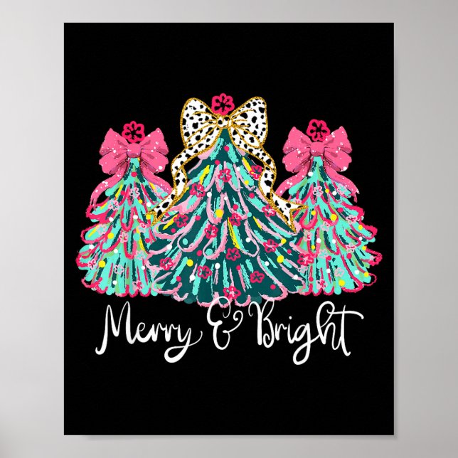 Merry And Bright Nk Christmas Tree Xmas Holiday Wo Poster (Front)