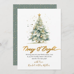 Merry and Bright Non Photo Christmas Tree Cards