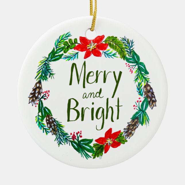 Merry and Bright Ornament (Front)